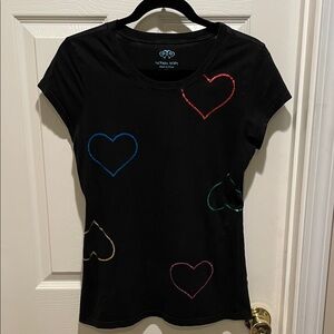 Victoria’s Secret heart decal black tee